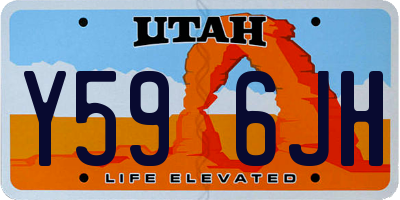 UT license plate Y596JH