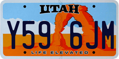 UT license plate Y596JM