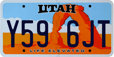 UT license plate Y596JT