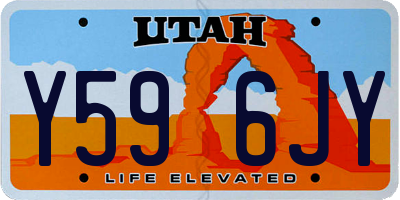 UT license plate Y596JY
