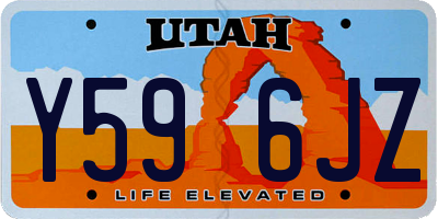 UT license plate Y596JZ