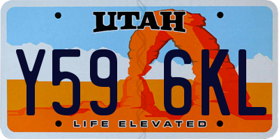 UT license plate Y596KL