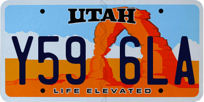 UT license plate Y596LA
