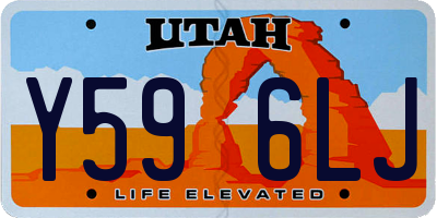 UT license plate Y596LJ