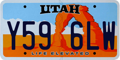 UT license plate Y596LW