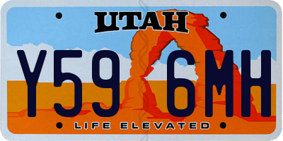 UT license plate Y596MH