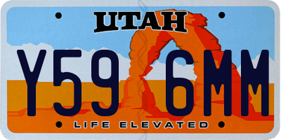 UT license plate Y596MM