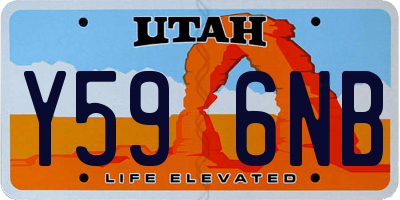 UT license plate Y596NB