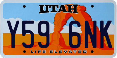 UT license plate Y596NK