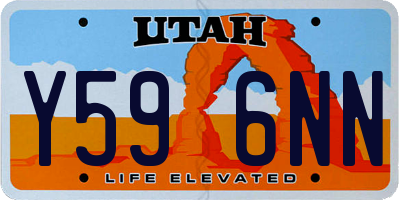 UT license plate Y596NN