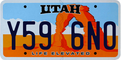 UT license plate Y596NO