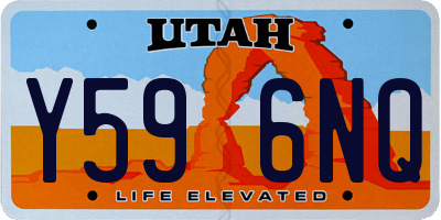 UT license plate Y596NQ