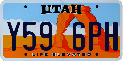 UT license plate Y596PH