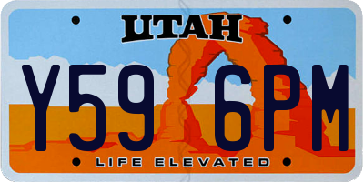 UT license plate Y596PM