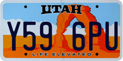 UT license plate Y596PU