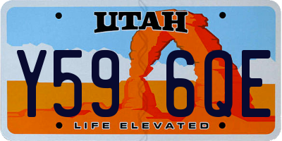 UT license plate Y596QE