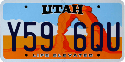 UT license plate Y596QU