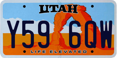 UT license plate Y596QW