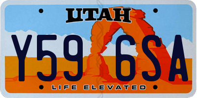 UT license plate Y596SA