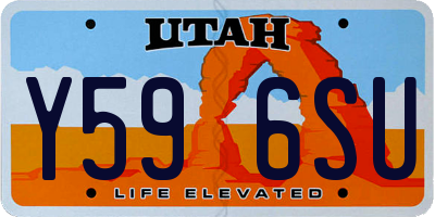 UT license plate Y596SU