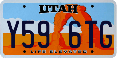 UT license plate Y596TG