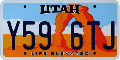 UT license plate Y596TJ