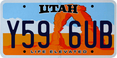 UT license plate Y596UB