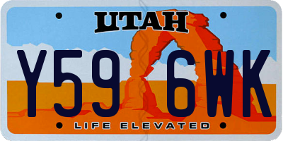 UT license plate Y596WK