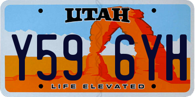 UT license plate Y596YH