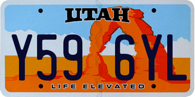 UT license plate Y596YL