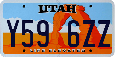 UT license plate Y596ZZ