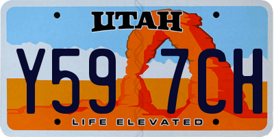UT license plate Y597CH