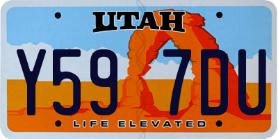 UT license plate Y597DU