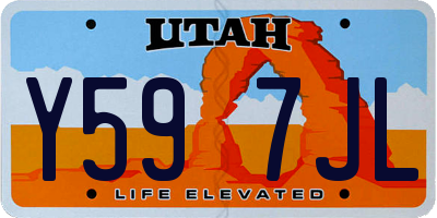 UT license plate Y597JL