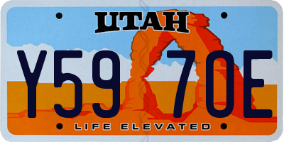 UT license plate Y597OE