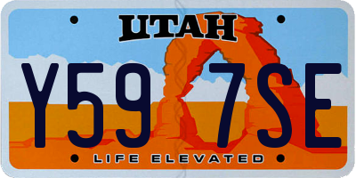 UT license plate Y597SE
