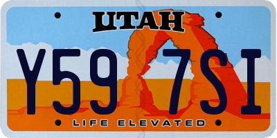 UT license plate Y597SI