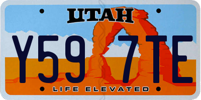UT license plate Y597TE