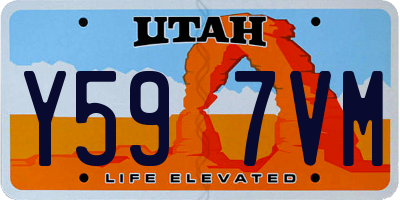 UT license plate Y597VM