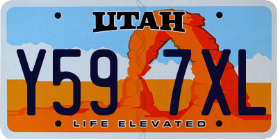 UT license plate Y597XL