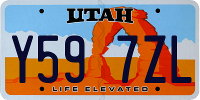 UT license plate Y597ZL
