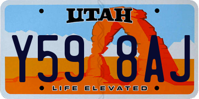 UT license plate Y598AJ