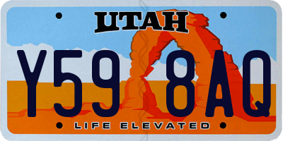 UT license plate Y598AQ