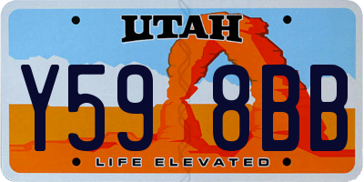 UT license plate Y598BB