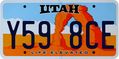 UT license plate Y598CE