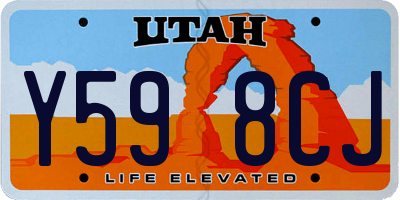 UT license plate Y598CJ