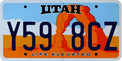 UT license plate Y598CZ