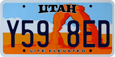 UT license plate Y598ED