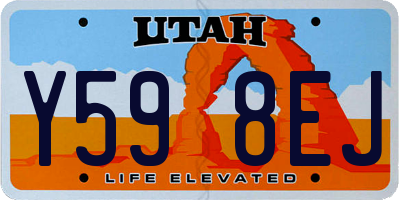 UT license plate Y598EJ