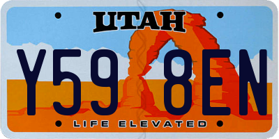 UT license plate Y598EN
